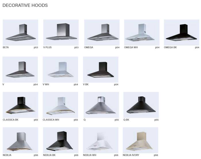 cata decorative hoods